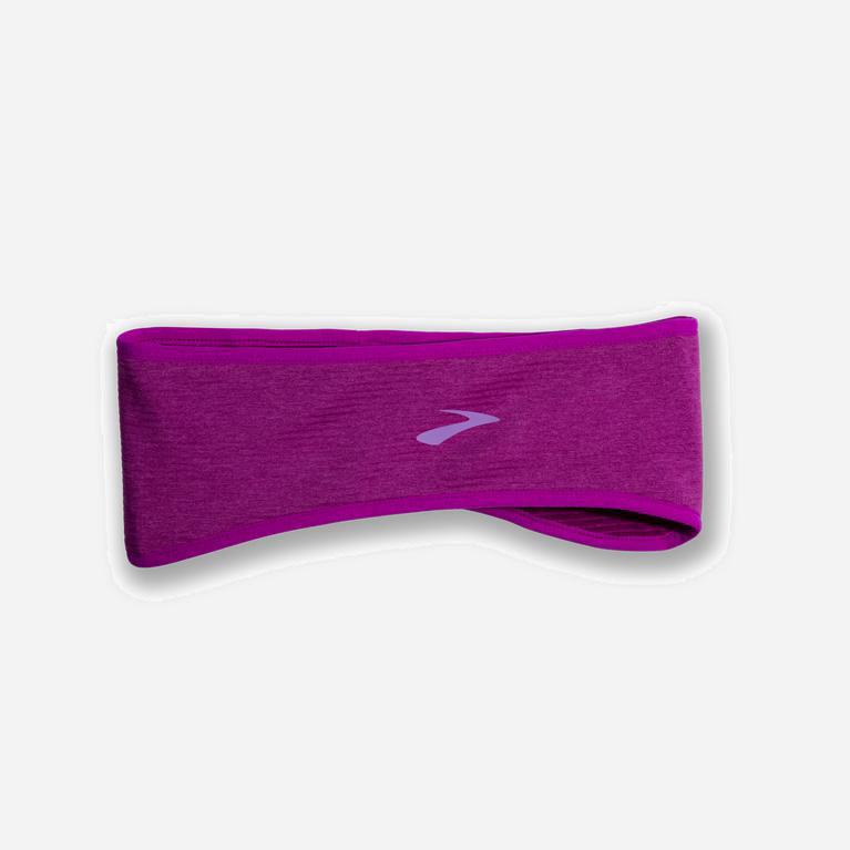 Brooks Men's Notch Thermal Running Headband Singapore - Heather Magenta (76201-PZAR)